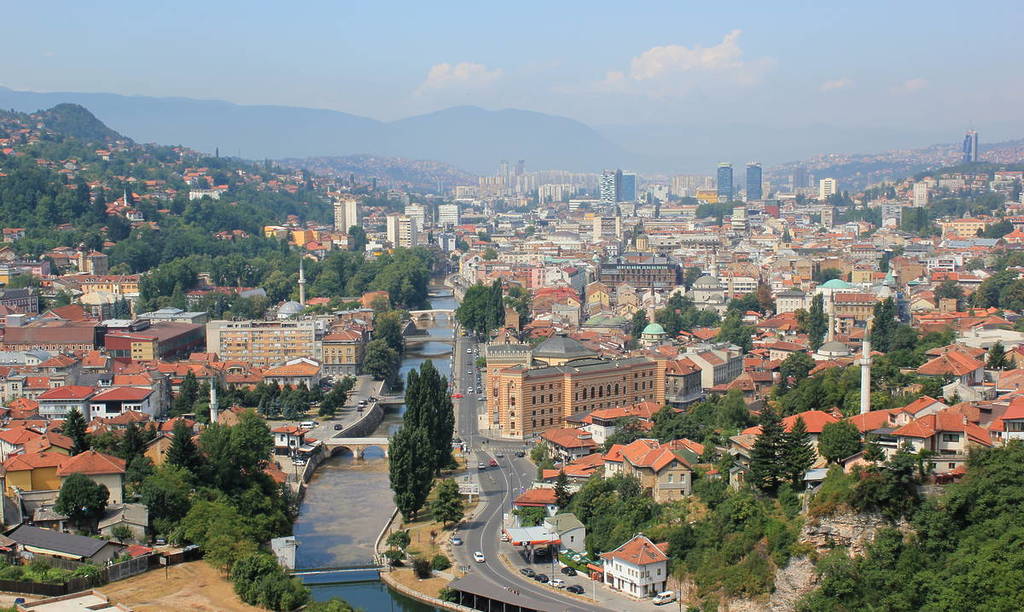 Ein Panoramablick über Sarajevo