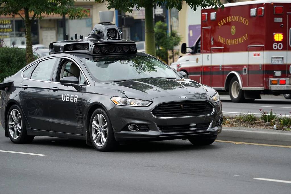 Ein fahrerloses Uber auf den Straßen von San Francisco