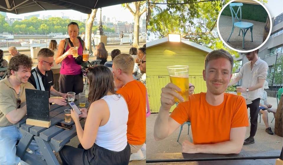 Why a Londoner wearing a bright orange shirt is leaving an empty pub chair for strangers – and sparking a 15-country movement