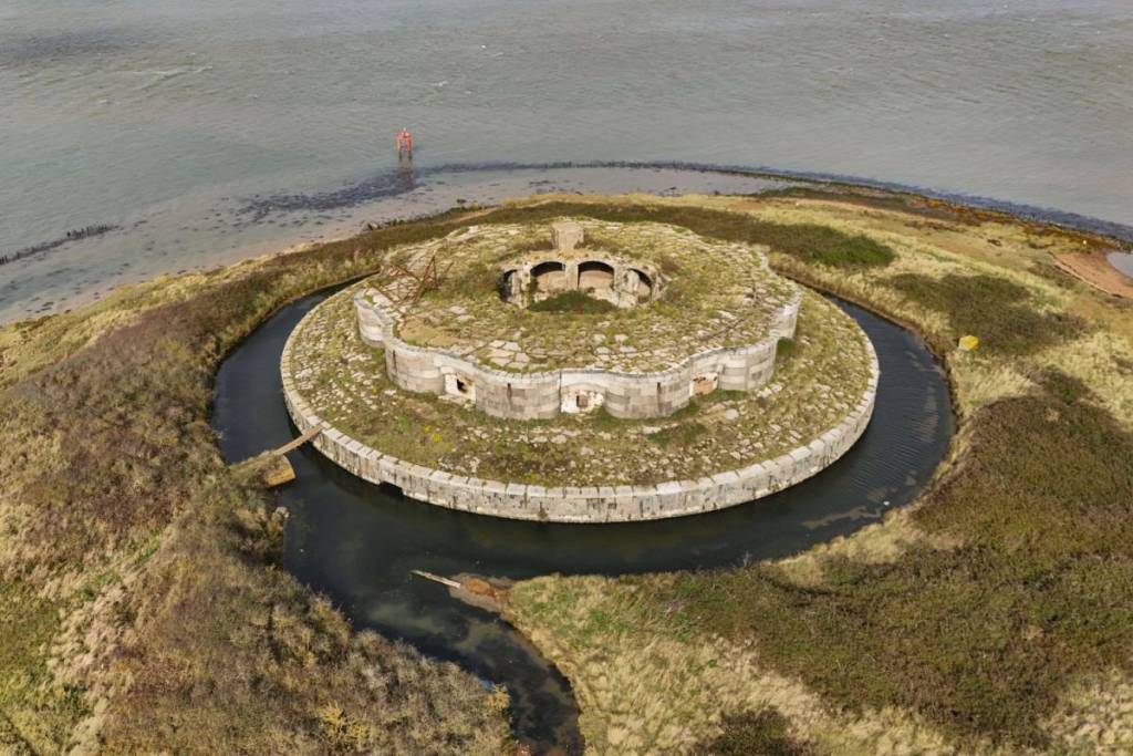 Une vue aérienne du fort Darnet dans le Kent