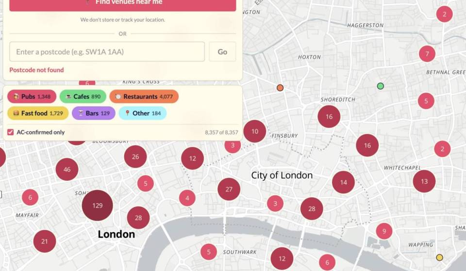 Deze handige kaart laat je alle plekken met airco in Londen zien – en in de rest van het land