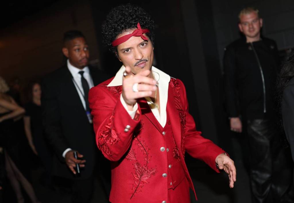 Bruno Mars ahead of the GRAMMY Awards in 2026