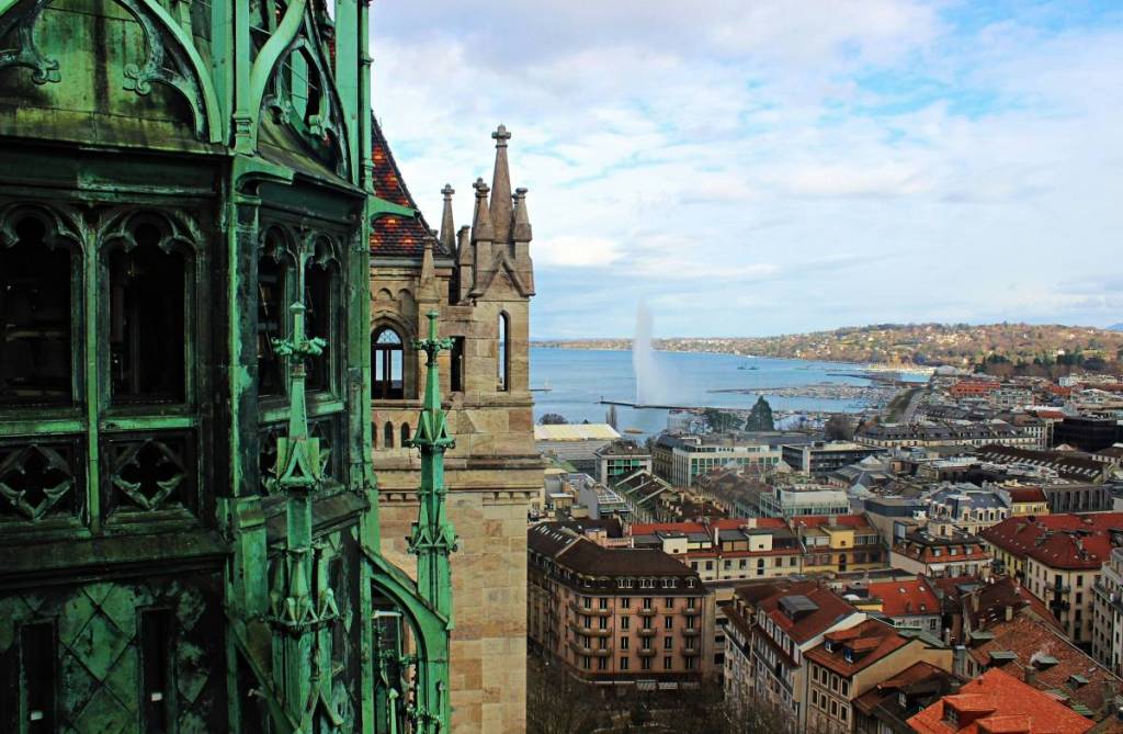 vue aérienne de Genève