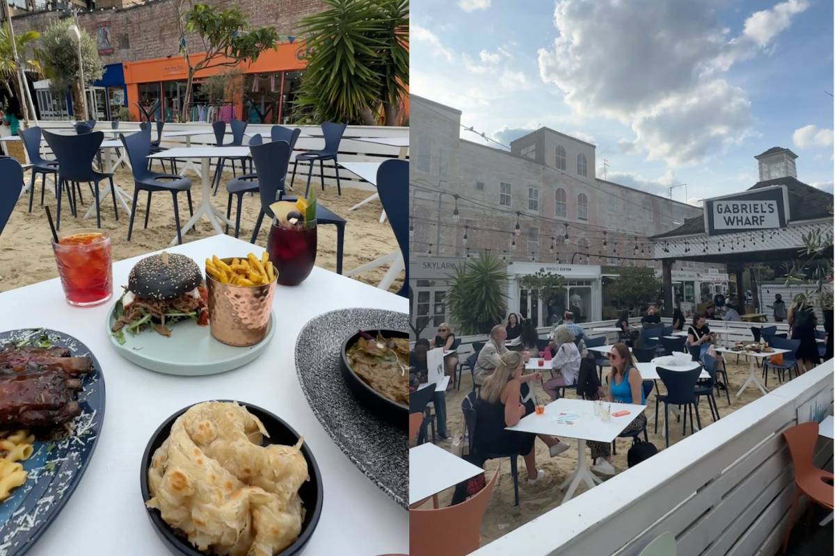 Der sandige Strandclub an der Themse serviert diesen Sommer aufgrund der Sanierung von Gabriel’s Wharf seine letzten Rumschläge Der sandige Strandclub an der Themse serviert diesen Sommer aufgrund der Sanierung von Gabriel’s Wharf seine letzten Rumschläge