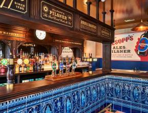 This West London boozer is officially one of the prettiest pubs in the UK – and inside you’ll find vintage memorabilia, a bright-blue ceramic bar front, and lashings of beer history