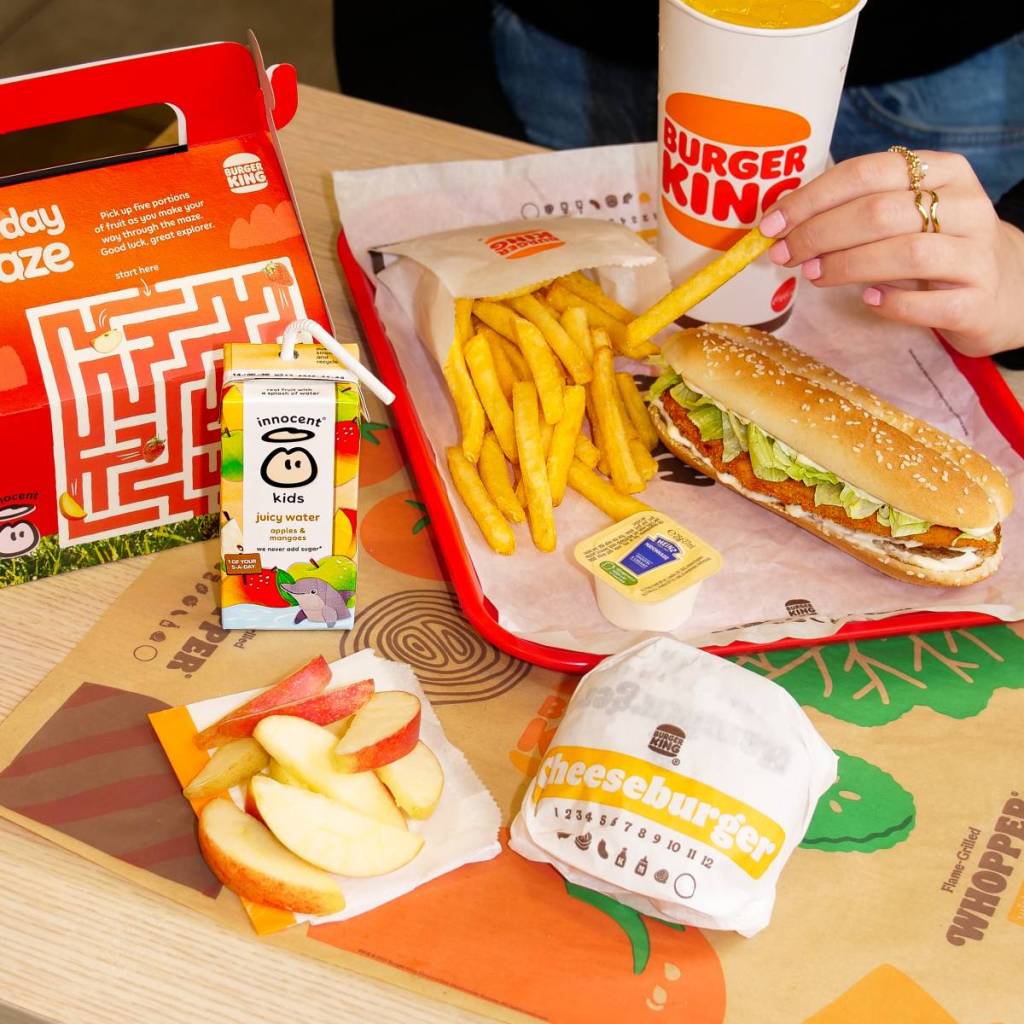 un pasto per bambini da Burger King