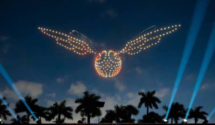 This magnificent drone show brings Harry Potter to the skies across two magical nights at Sandown Park Racecourse featuring Audible Listening Tents