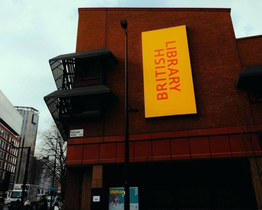 exterior of the british library at midland road