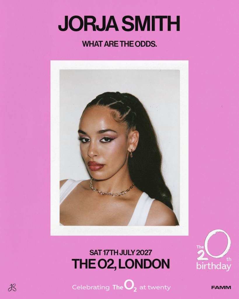 Affiche van Jorja Smith voor haar optreden in The O2 op 17 juli 2027