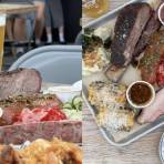 Enormes platos combinados de barbacoa en From the Ashes, en Hackney, Londres