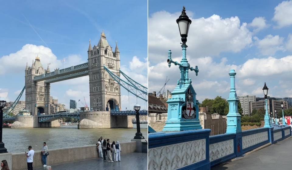 Migliaia di londinesi passano ogni giorno davanti a questo lampione blu “rotto” sul Tower Bridge – ma in realtà si tratta di un camino per il carbone camuffato che non viene utilizzato da 70 anni