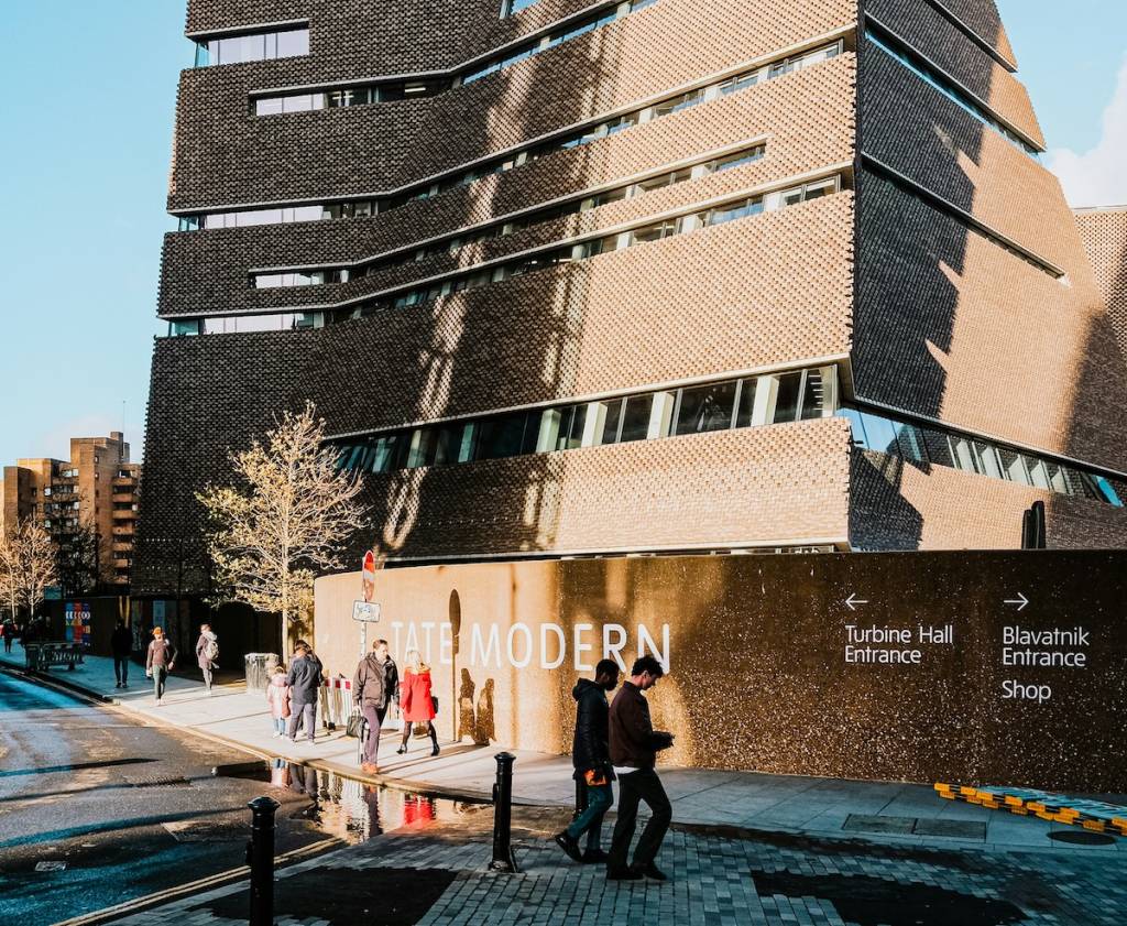 People walking outside of the Tate Modern