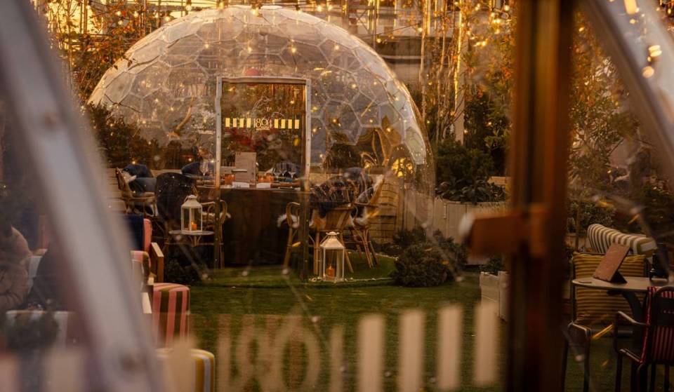 You can dine in a heated Christmas igloo above Oxford Street – with your own playlist and London views