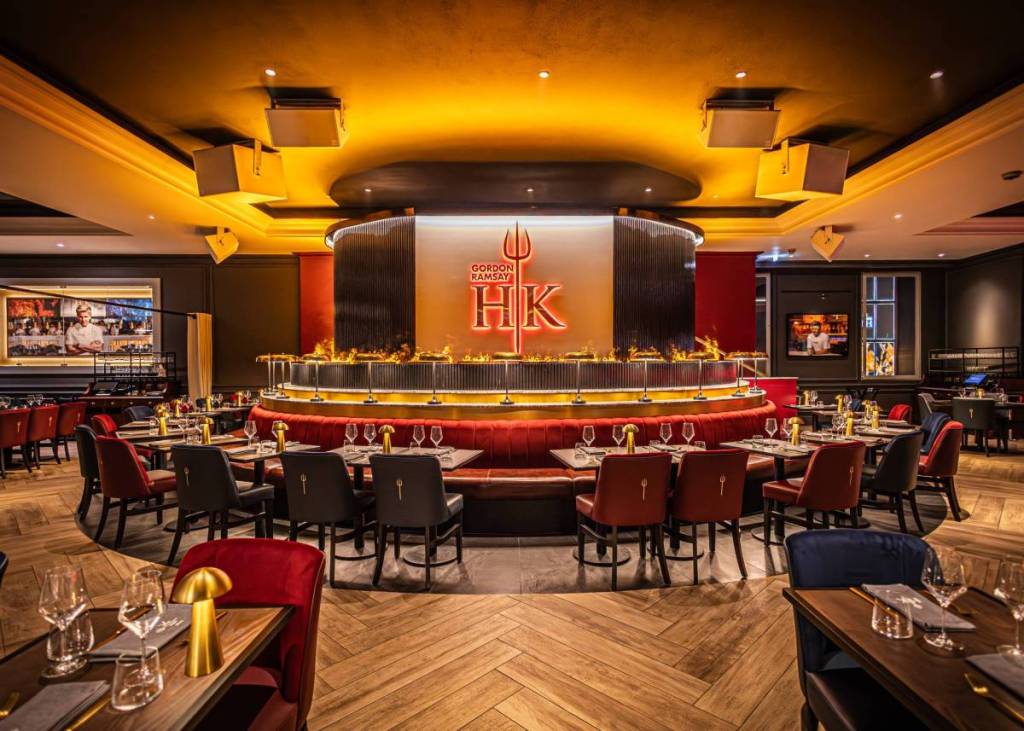 interiors of hells kitchen restaurant