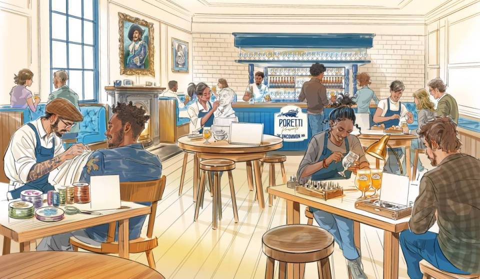 Poretti is taking over a London pub to inspire Brits to break out of routine, offering live maker experiences and complimentary pints for all.