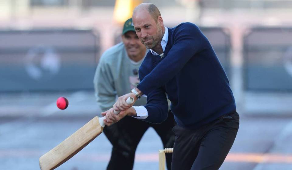 Prince William stops traffic to play cricket outside Buckingham Palace