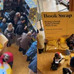 Pop-up boekenruil in het Southbank Centre in Londen