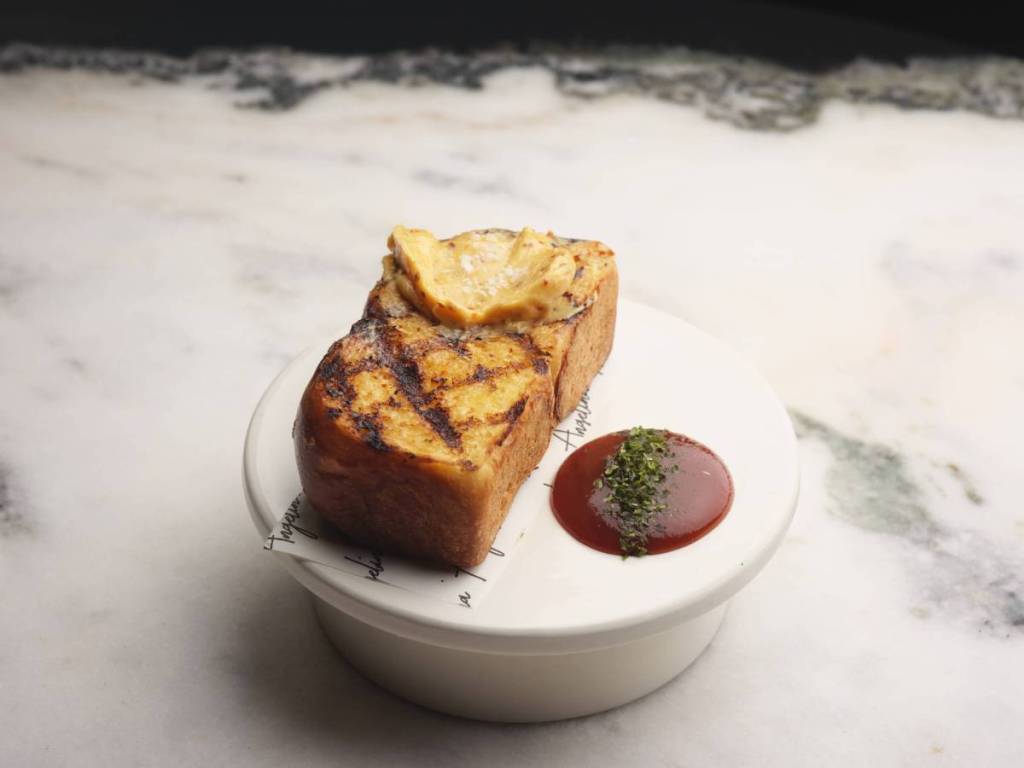 Hokkaido milk bread, jam and burnt honey butter.