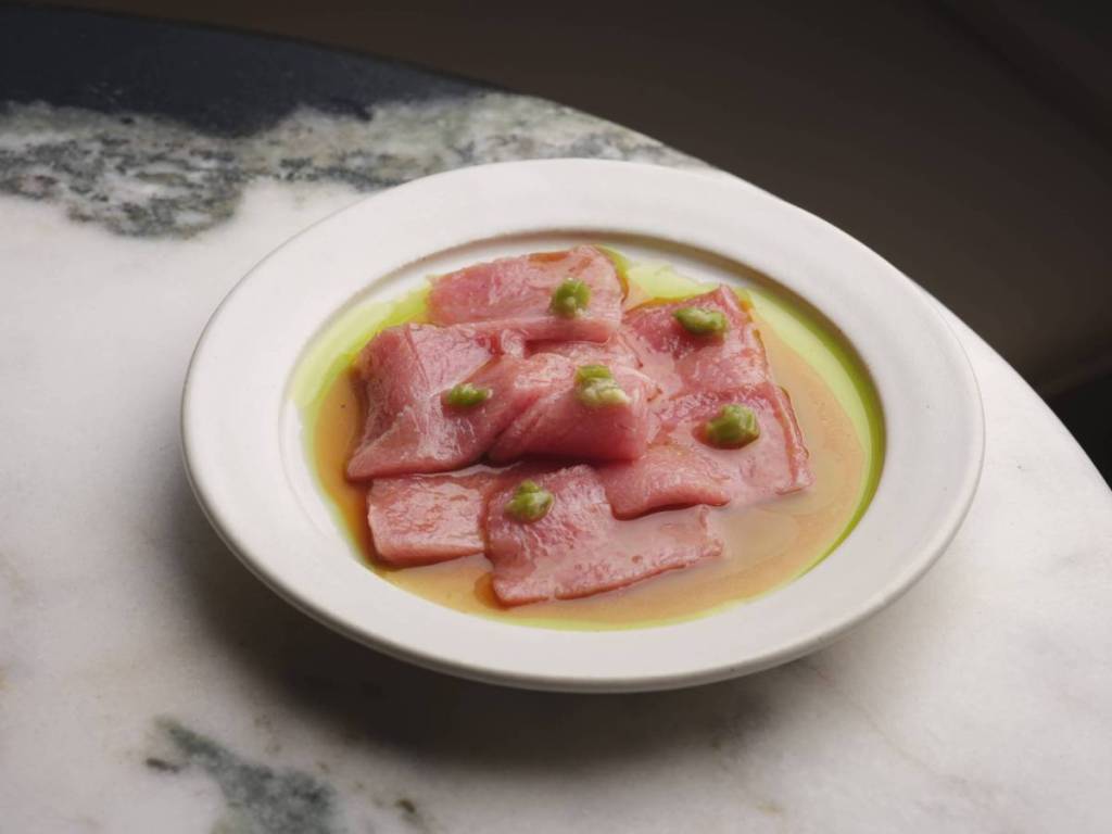 tuna, house ponzu and wasabi 