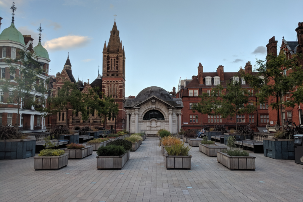 A rooftop terrace built on top of a substation in Mayfair