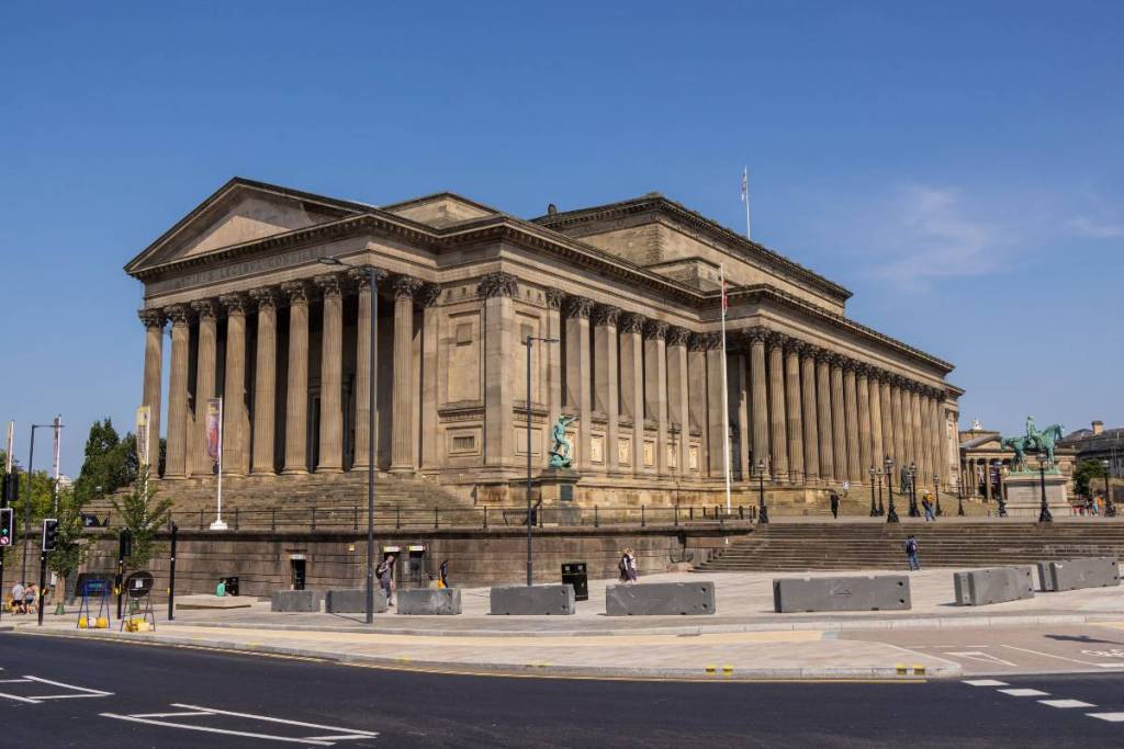 The outside of St George's Hall in Liverpool