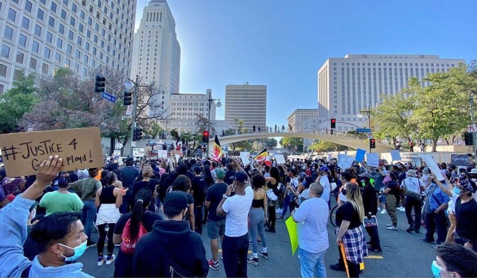 L.A. Protestors Gathered To Rally Against The Death Of George Floyd, Here’s What It Looked Like