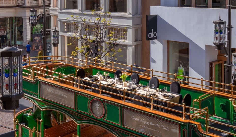 The Grove Has Just Debuted An Elegant Dining Experience Atop Its Iconic Trolley