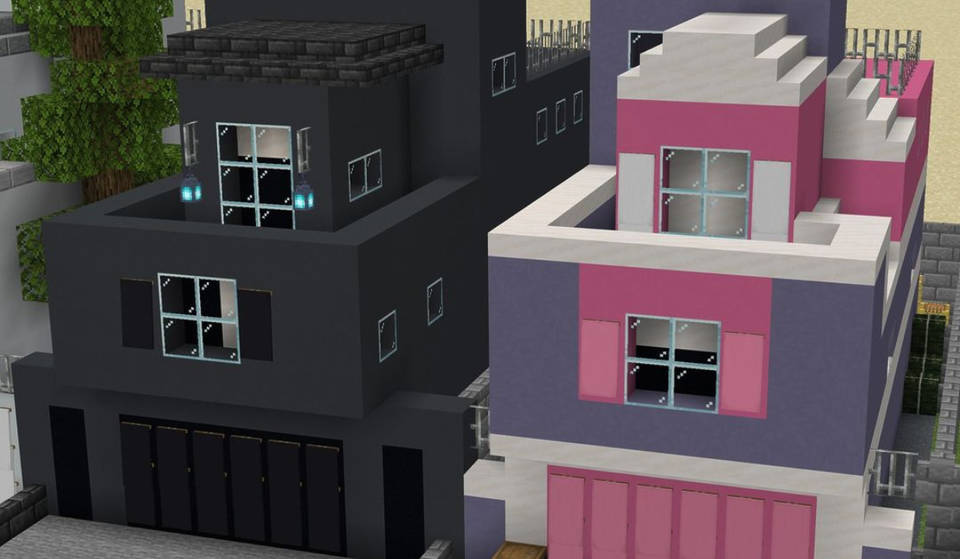 Minecraft Reimagined The Two Iconic Santa Monica Houses In Their World