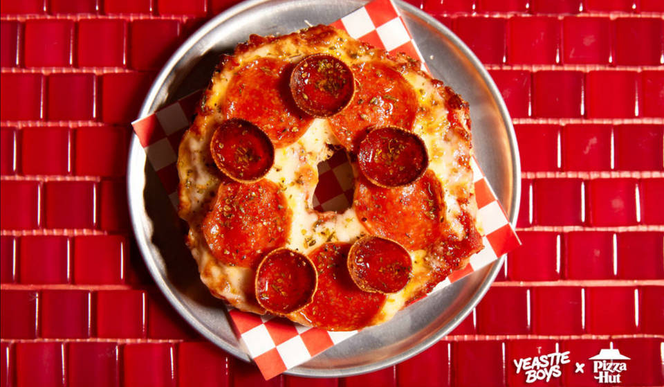 Snag A Free ‘Big New Yorker Pizza Bagel’ From Yeastie Boys and Pizza Hut In L.A. This Weekend