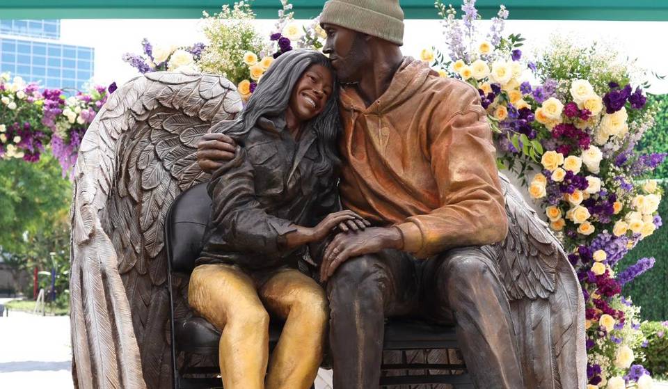 A Beautiful Kobe & Gianna Bryant Statue Has Just Been Unveiled By The Lakers At Crypto.com Arena