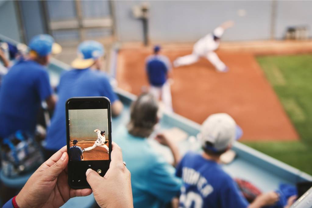Dodger Stadium during a baseball game