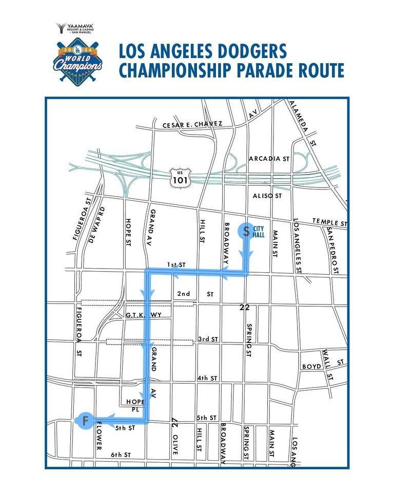 Dodgers 2024 World Series parade guide route, tickets & TV info
