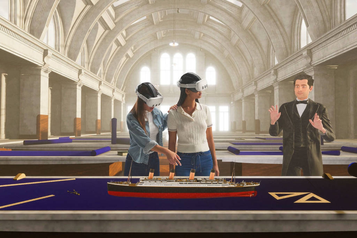 Mockups of the virtual Titanic: A Voyage Through Time experience