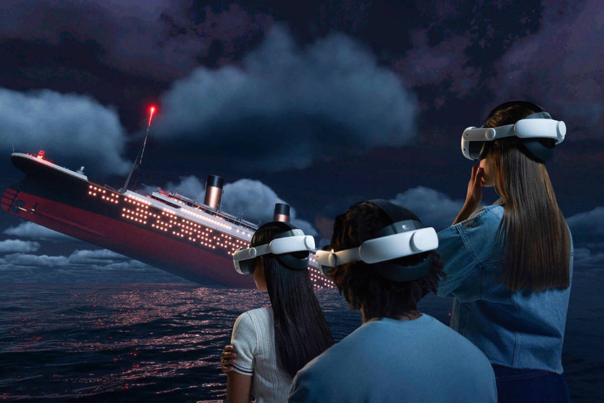 Mockups of the virtual Titanic: A Voyage Through Time experience