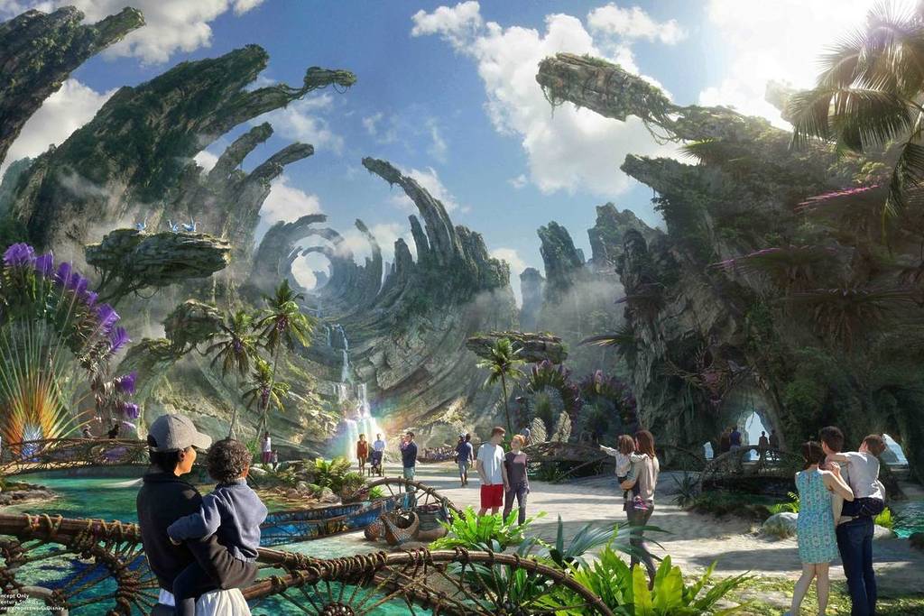 Image de synthèse de l'attraction Avatar, tirée du Disney Parks Blog.