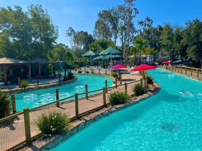 Lazy river at Raging Waters Los Angeles.
