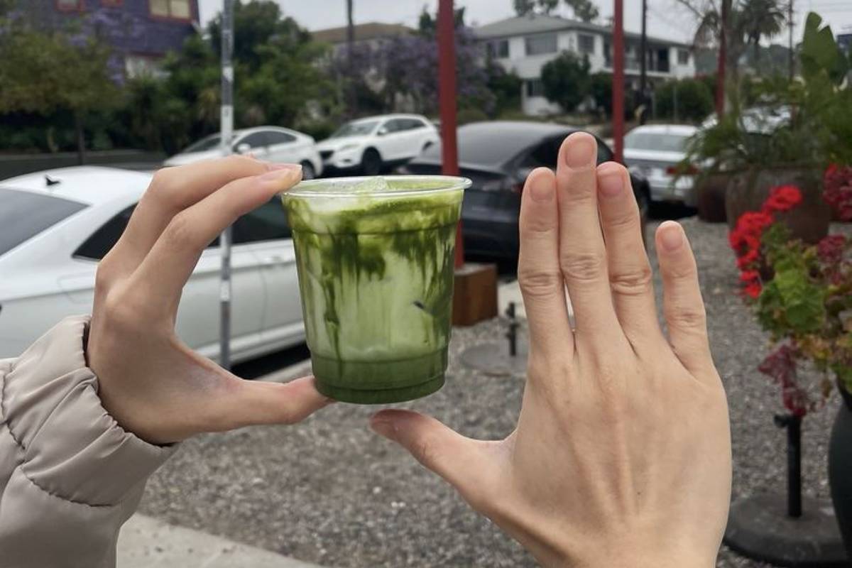 matcha latte at Camel Coffee in L.A.