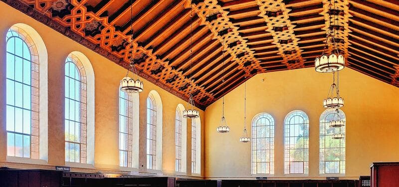 Ceiling of Powell LIbrary