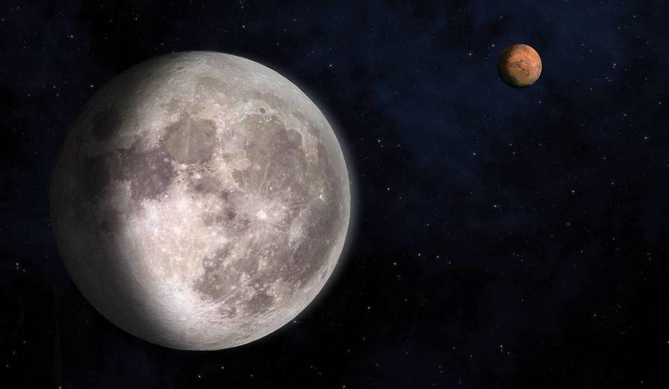 La Luna creciente y Marte aparecerán uno al lado del otro este mes en un raro evento celestial &#8211; Visible desde SoCal