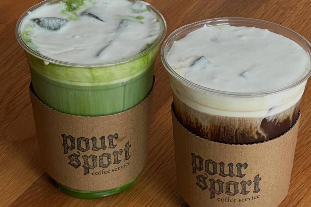 matcha and coffee