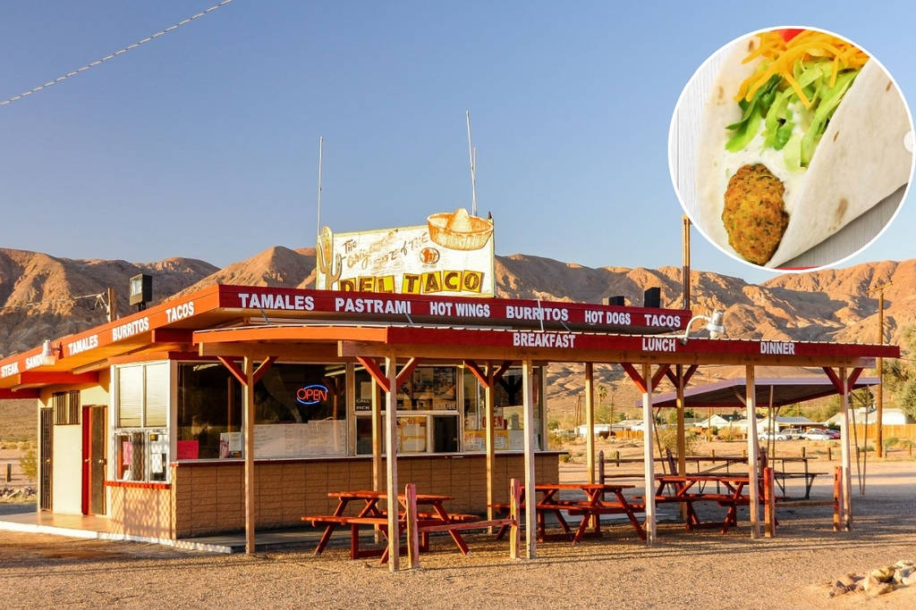Del Taco original location and fried pickle taco
