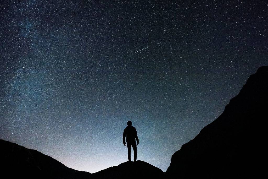Person Stargazing