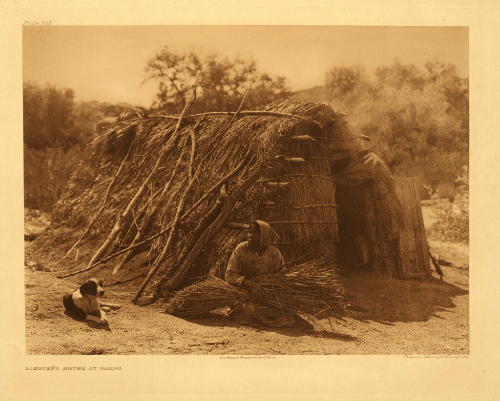 A Kumeyaay woman at Campo Indian Reservation, 1926.