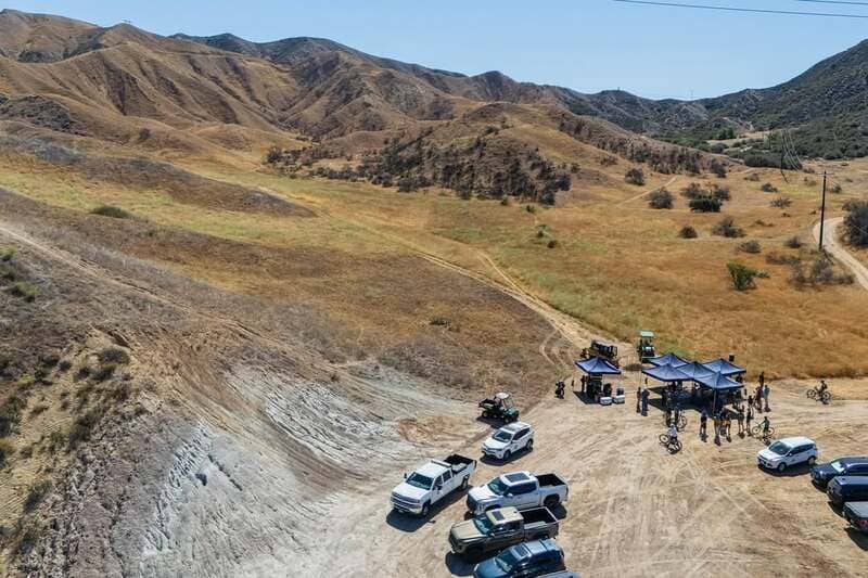 Parking area and landscape at Haskell Canyon Bike Park