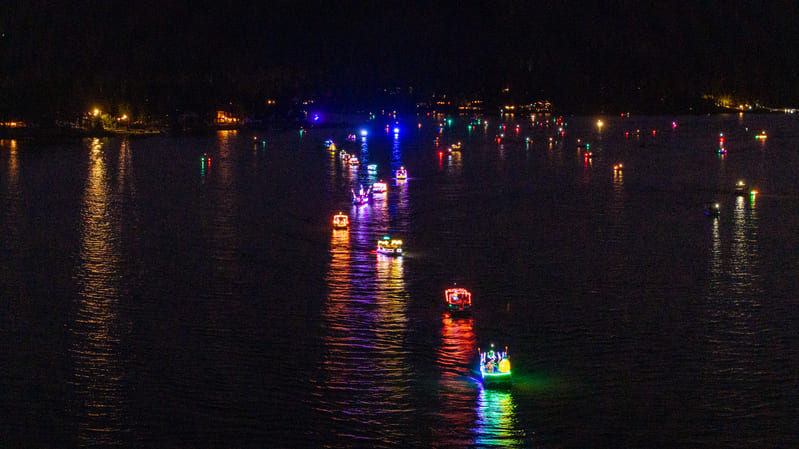 Big Bear Lake lighted boat parade