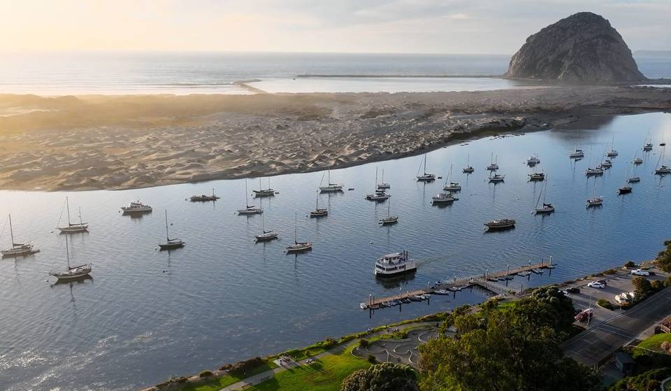 This Quaint Beach Town Was Just Named SoCal’s Best For Whale Watching — Just 3 Hours From L.A. & Famous For Its Volcanic Monolith
