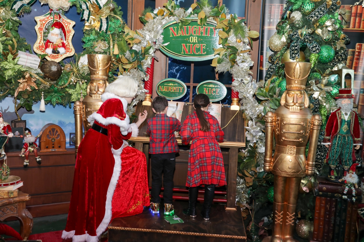 Kids explore Passport to Santa