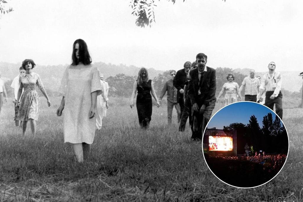 Nacht der lebenden Toten Vorführung in einem Open-Air-Kino
