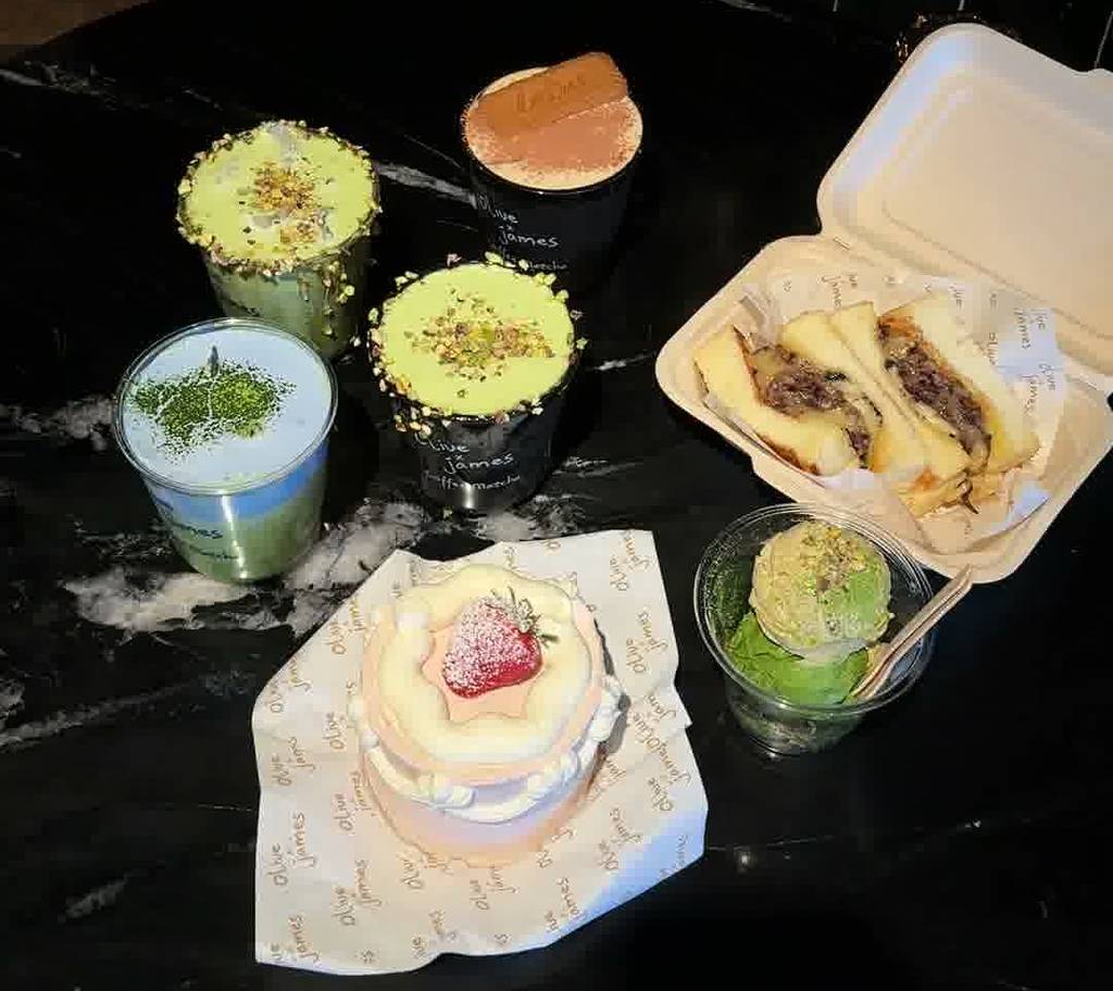 Treats and drinks available from Olive and James