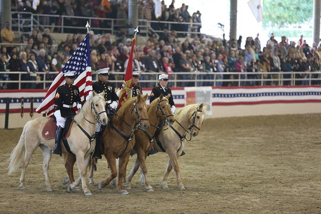 Marine Corps Mounted Color Guard, from Marine Corps Logistics Base Barstow.